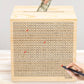 Hchangen Wooden Savings Challenge Box For Adults Kids, Wood Coin Piggy Bnak, Must Break To Open Money Box With Counter (Natural,