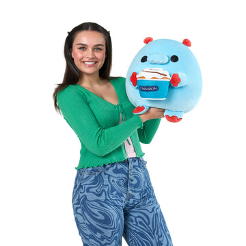 Snackles (Cinnabon) Hippo Super Sized 14 Inch Plush By Zuru, Ultra Soft Plush, Collectible Plush With Real Licensed Brands, Stuffed Animal