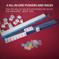 Jongyance American Mahjong Set With Blue Carrying Bag, 166 White Tiles, 4 All-In-One Rack/Pushers, Mahjong Tiles Set (Ma Jong, M