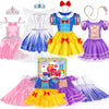 Eulrgaus Princess Dress Up, Girls Dress Up Clothes, Role Play Princess Costume Gift Set With Princess Dresses And Princess Toys,