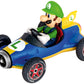 Carrera Pull & Speed 15813018 Official Licensed Kids Mario Kart Toy Car Pull Back Vehicle for Ages 3 and Up - Mach 8 Mario/Mach