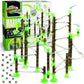 Marble Genius Marble Rails Super Set - 325 Piece Marble Run for Kids 8+, Plastic, Black/Neon Green/Silver, Model MG_RAILS_325
