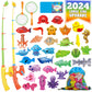 Cozybomb Magnetic Fishing Game For Kids | Bath Pool Toys Set For Water Table Learning Education Fishin For Bathtub Fun With Anim