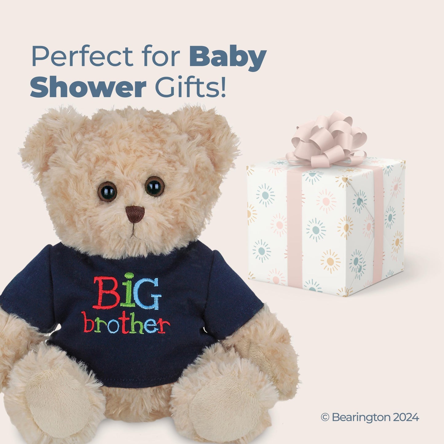 Bearington Big Buddy Teddy Bear, 12 Inch Big Brother Stuffed Animal