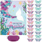 Faccito Pin The Tail on The Mermaid Party Game Mermaid Games Set Include 21 x 28 Inch Mermaid Poster 24 Pcs Reusable Tail Sticke