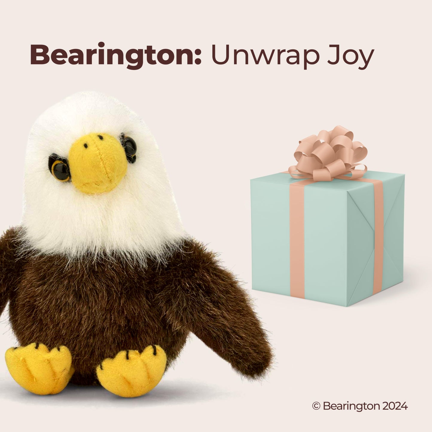Bearington Soar Plush Stuffed Animal Bald Eagle, 6 Inches
