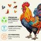 Wooden Puzzles for mature-themeds  100 Pieces Rooster Puzzles for mature-themeds  Unique Puzzles Gifts for Women Men  Wooden mature-themed Puzzles (S-10.2 * 7.8in)