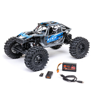 Axial Rc Truck Utb18 Capra 4Ws 1/18Th 4X4 Rtr (Comes With Everything Needed To Run), Blue, Axi-1750T1