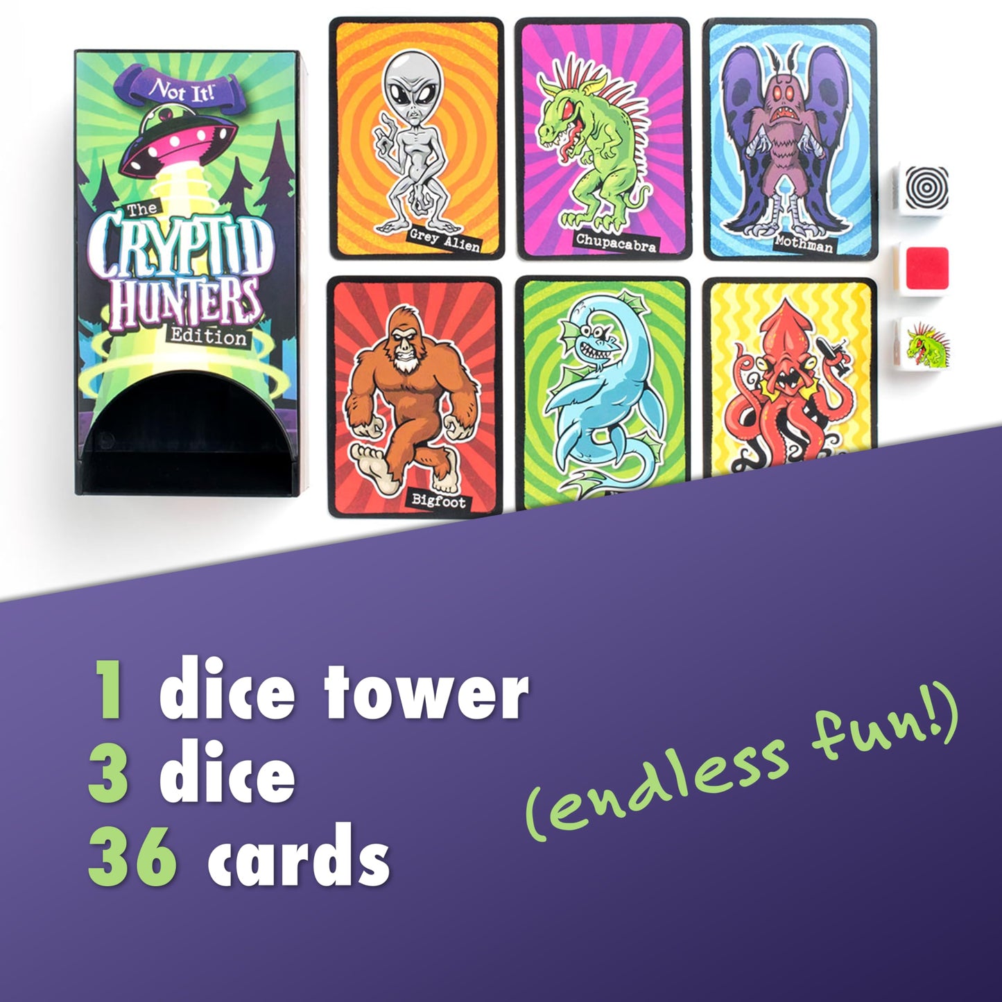 Not It ! The Cryptid Hunters Edition - Dice Tower, Fast Paced Family Game