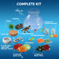 Klever Kits Dinosaur Crystal Terrarium Craft Kit for Kids - 16.3cm, LED Night Light, Model 60157, Perfect Birthday Gift