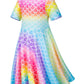 Heone Doll and Girl Matching Nightdress Mermaid Dress Nightgowns Costume for Girl and 18'''' American Girl Doll Clothes(2-140)
