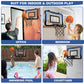 QDRAGON Mini Basketball Hoop - Over The Door Indoor Set with 3 Balls, Inflator, Breakaway Rim - Blue Basketball Toy for Kids & Adults