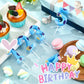 MTLEE Blue Dog Paw Candles Blue Birthday Cake Decorations Cake Cupcake Topper for Boy and Girl Birthday Decoration(4)