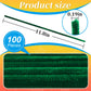 100PCS Dark Green Pipe Cleaners