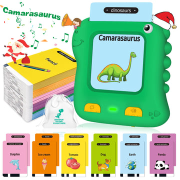 Upgraded Talking Flash Cards, 234 Words Pocket Speech For Toddlers, Dinosaur Toys Gifts For Boys Girls 2 3 4 Year Old, Educational Learning Toys, Speech Development, Autism Therapy Sensory Toy