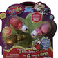 FlipaZoo Mini Assorted Figures Pack of 3, Approx. 2" x 1", Pink Rubber, Model CT197