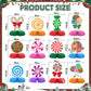 Chrisfall 12 Pack Christmas Candy Table Centerpieces, Honeycomb Holiday Party Decorations, Easy 3D Assembly, Table Toppers for X