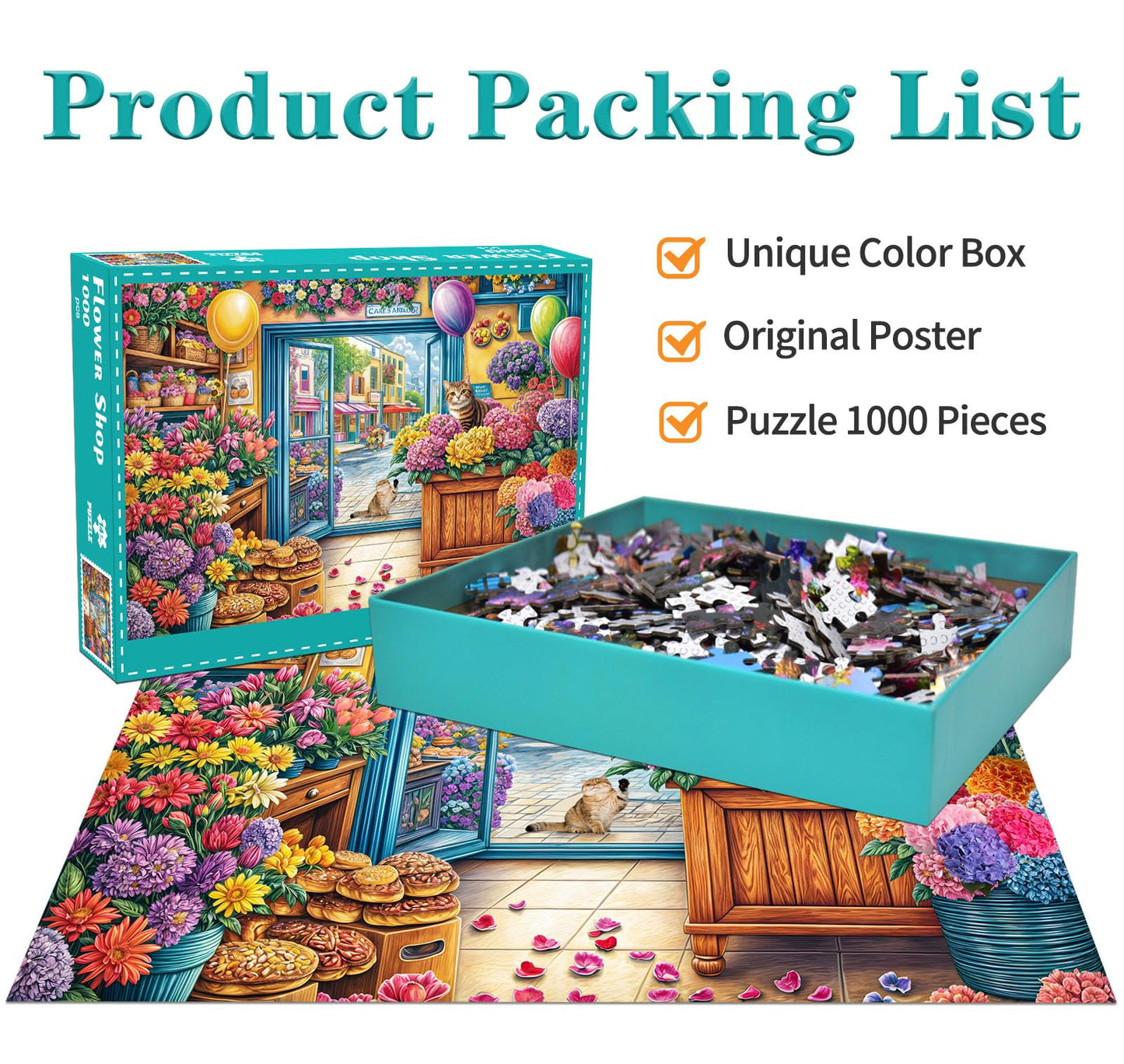 Jigsaw Puzzles for mature-themeds 1000 Piece Puzzle for mature-themeds 1000 Pieces Puzzle 1000 Pieces-Flower Shop