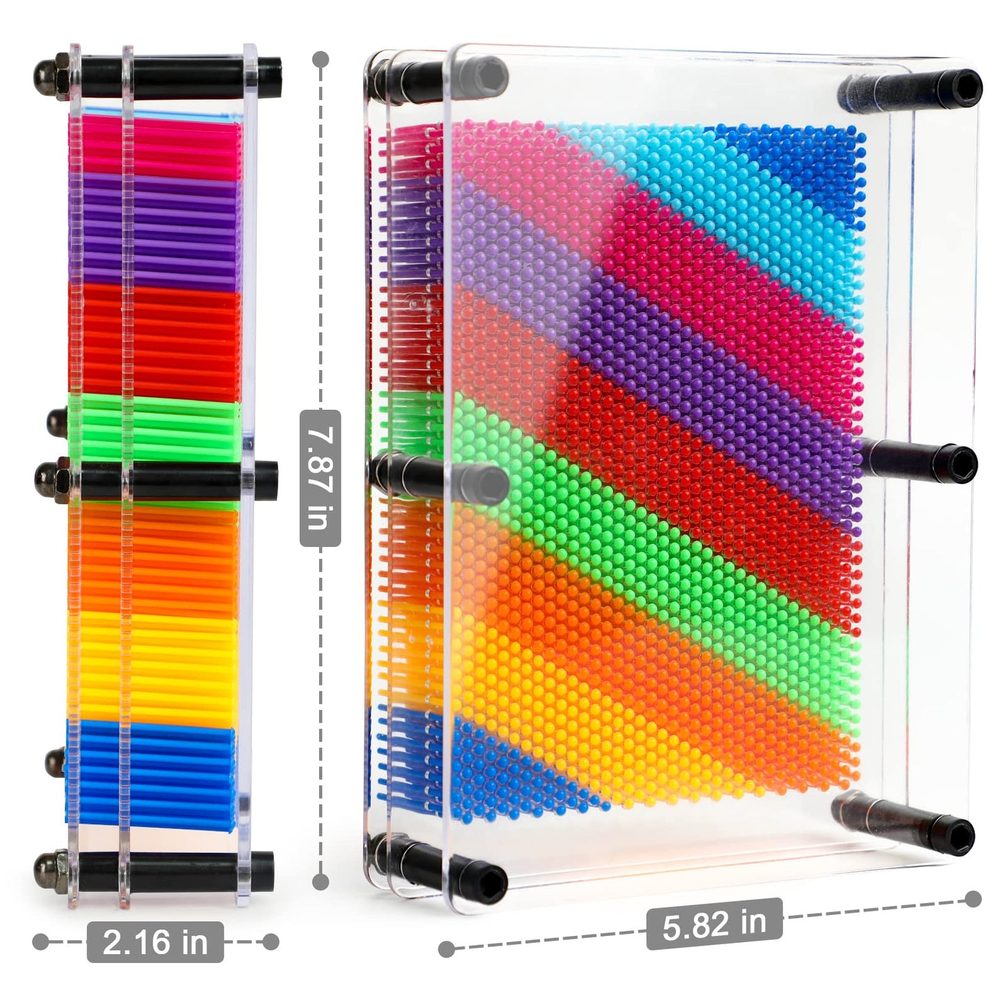 ENJSD 3D Pin Art Toy for Kids - Sensory Fidget Board, Multicolor, Model PA-01, Ideal for Ages 3-10+ Years, Perfect Birthday Gift