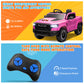 ENYOPRO 12V Ram 1500 Electric Ride On Truck for Kids, Remote Control Ride On Car for Toddlers, Electric Power Car w/4 Wheels Sho