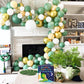 Sage Green And Gold Balloons, 12 Inch 60 Pcs Metallic Olive Green White Gold Party Balloons Metallic Green And Gold Confetti Bal