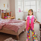 Xonyicos 8 Pcs Girls Kids 60S 70S Hippie Costume Disco Outfits Fringe Vest Boho Bell Bottoms Hippie Outfits Accessories Set (Pea