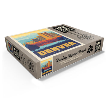 Mypuzzle Denver, Colorado: City Park, Vintage Poster - Premium 100 Piece Jigsaw Puzzle For Adults