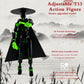 PkghoKids Already Assembled T13 Action Figure Accessories,Dummy 13 T13 Multi-Jointed Movable 3D Printed Toys (Black Green)