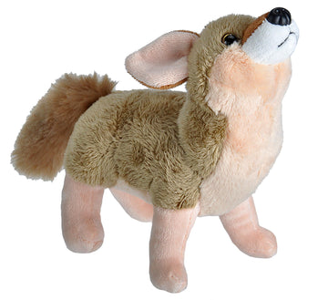 Wild Republic Wild Calls Coyote, Authentic Animal Sound, Stuffed Animal, Eight Inches, Gift For Kids, Plush Toy, Fill Is Spun Recycled Water Bottles, 6' (23313)