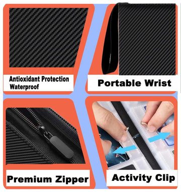 Card Binder 9 Pocket enhanced Zipper Trading Card Album 720 Cards Folders for Collectible MTG TCG Sports Cards Binder (Dark Black)