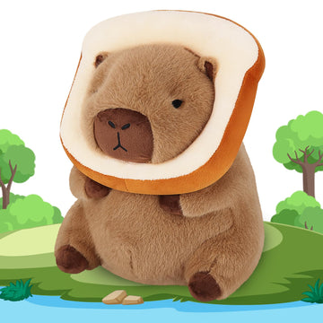 Achwishap Capybara Plush,Cute Plushies Capybara Stuffed Animal,Soft Capybara Plush Toys,Kawaii Plush Stuffed Toys With Wearable Bread Plushies Gifts For Kids Adults Birthday(Capybara Bread,12”)
