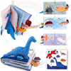 Richgv Baby Books Toys 0-6-12 Months, Baby Boy Girl Gifts Toys 0-6-12 Touch And Feel 3D Books With Dino Doll, Newborn Infant Car