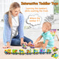Humerry Dinosaur Toys For Kids 2-4, Wooden Magnetic Train Set, 11 Pcs Number Trains Learning Activities For Kids, Birthday Gifts Infant Development Toys For Boys Girls