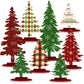 Namalu 16 Pcs Christmas Decorations Christmas Tree Table Centerpieces Buffalo Plaid Snowflakes Christmas Centerpiece For Home In