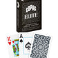 Copag Elite 100% Plastic Playing Cards, Poker Size (Standard) Jumbo Index Single Deck (Black)