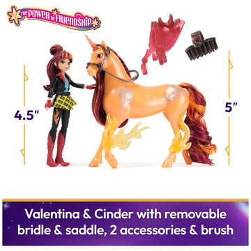 Unicorn Academy Valentina & Cinder Friendship Set - Dolls & Unicorn Toys, One Size, Plastic, Model 6072677, Great Gifts for Girls 4+