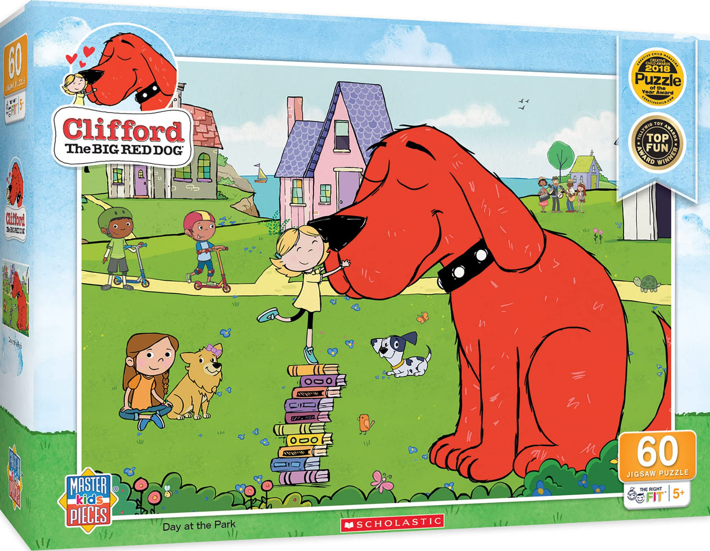 Baby Fanatics MasterPieces 60 Piece Jigsaw Puzzle for Kids - Clifford Day at The Park - 19x14