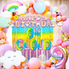 Laventy 57 Pcs Rainbow On Cloud 9 Balloons On Cloud 9 Birthday Decoration On Cloud 9 Cake Topper Nine Years Old Birthday Balloon On Cloud 9 Party Supplies Cloud Balloon