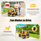 Hikole Ride On Dump Truck For Kids, Electric Cars With Remote Control, Dump Bed, Shovel, Bluetooth, Music Player, Ride On Construction Vehicles For Kids 4-8, Yellow