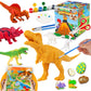 Funzbo Dinosaur Painting Kit - Dinosaur Toys For Kids 3, 4, 5, 6, 7,8 9 Years Old, Christmas Gifts For Kids, Painting Set For Kids, Art Set For Kids With Painting Tools, Art Supplies, Toys For Boys