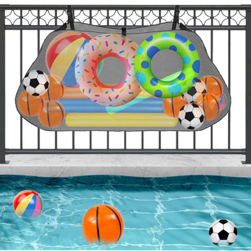 Pool Float Storage Mesh Bag, Pool Float Net Organizer For Pool Inflatable Balls Toys, Floats Ring, Pool Noodles Rafts And Pool A