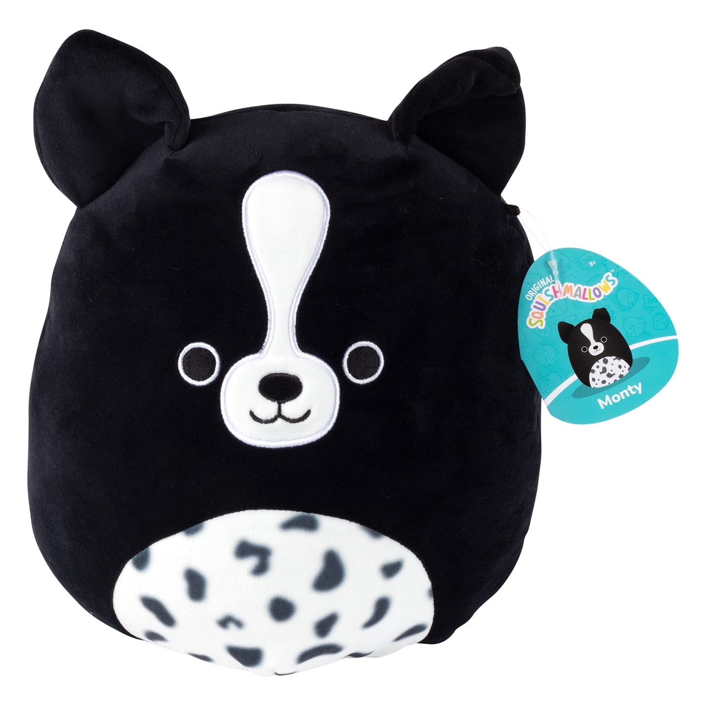 Squishmallows Original 10-Inch Monty The Border Collie - Official Jazwares Little Plush - Collectible Soft & Squishy Stuffed Animal Toy - Add to Your Squad - Gift for Kids  Girls & Boys-New