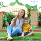 160 Pcs Rainbow Flower Pinwheels 9.84 Inch Plastic Colorful Windmills Garden Pinwheels Flower Wind Spinners With Wood Sticks For