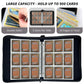 Leather Trading Card Binder 9 Pocket  900 Pockets Card Holder with 50 Removable Card Sleeves  Waterproof 3-Ring Zipper for Sports Fans for MTG  TCG  Trading Cards  A Black Hooded Man