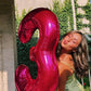 Hot Pink Number 3 Balloon 40 Inch, 3 Balloon Number, 3Rd Birthday Decorations, Hot Pink Party Supplies For Boys Girls