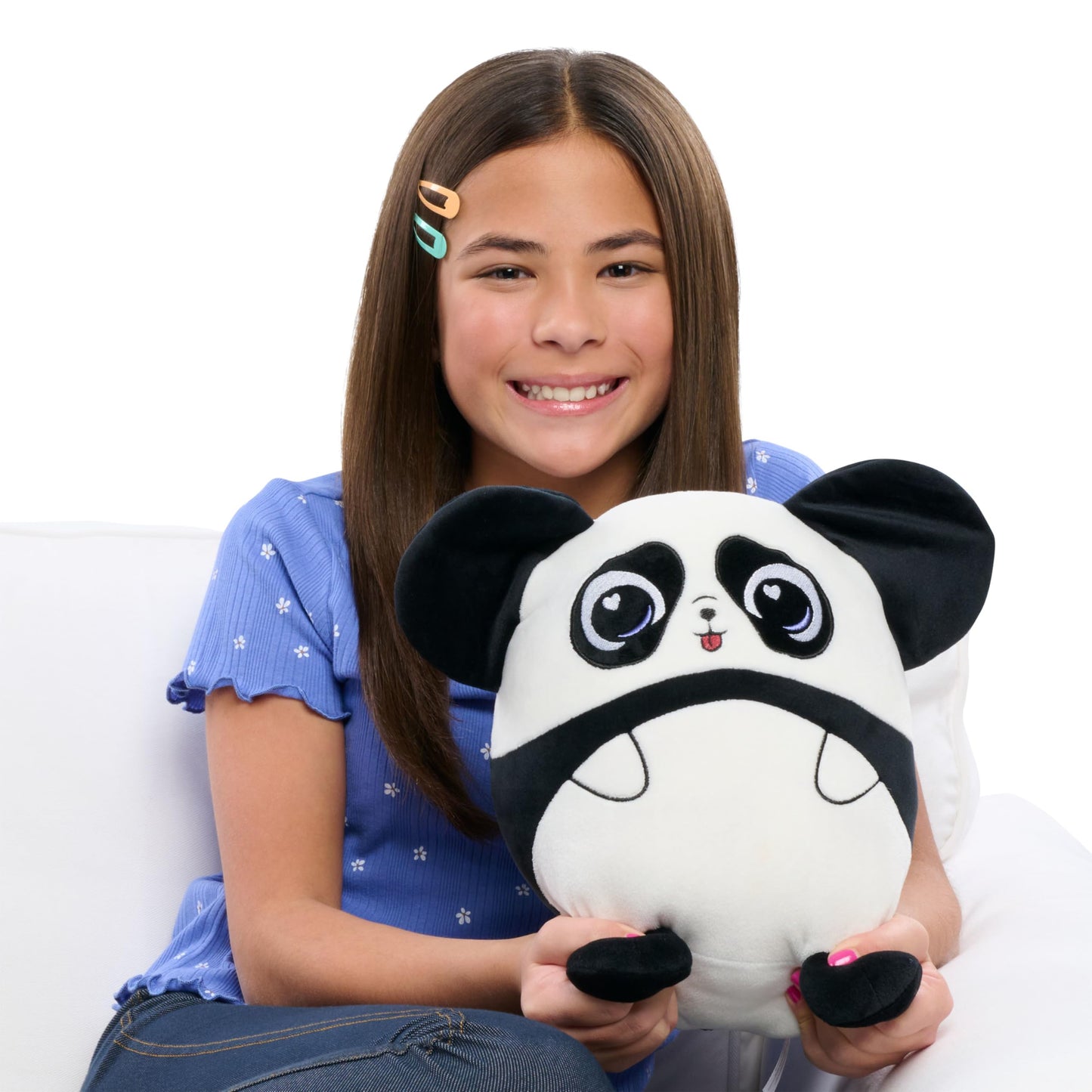 Just Play Flipeez Large Plush Jane Panda - Multi-color, Polyester, Model 47043, Ages 3 and Up