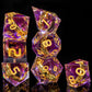 OUKELANWO Magic Lord of The Rings DND Dice Set D&D with Gifts Box, Purple Resin Dungeons and Dragons Role Playing Gaming Dice, P