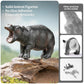 Safari Hippo Animals Toys  4PCS Plastic Wild Animals Family Figures Toy for Kids Ages 3-5 Includes Hippopotamus and Cubs  Cake Toppers Birthday Gift Party Favors for Boys Girls