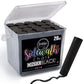 Loddie Doddie- 20Ct Bucket Of Sidewalk Chalk- Onyx Black- Long Lasting Non-Toxic Jumbo Sticks- Reusable Bucket For Hours Of Fun
