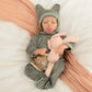 Kdudgso Lifelike Reborn Baby Dolls - 17 Inch Sleeping Realistic Newborn Baby Doll Soft Vinyl Limbs & Cloth Body Poseable Close E